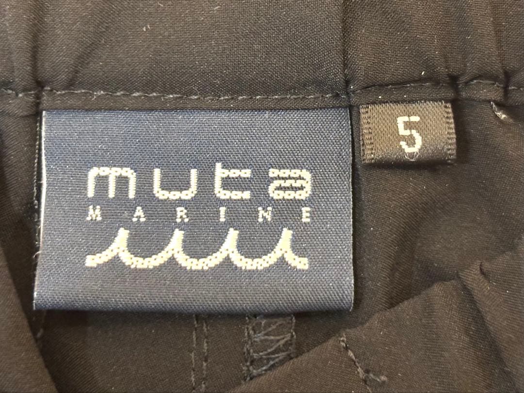 MUTA MARINE ゴルフ ショートパンツ ブラック サイズ5 刺繍ロゴ
