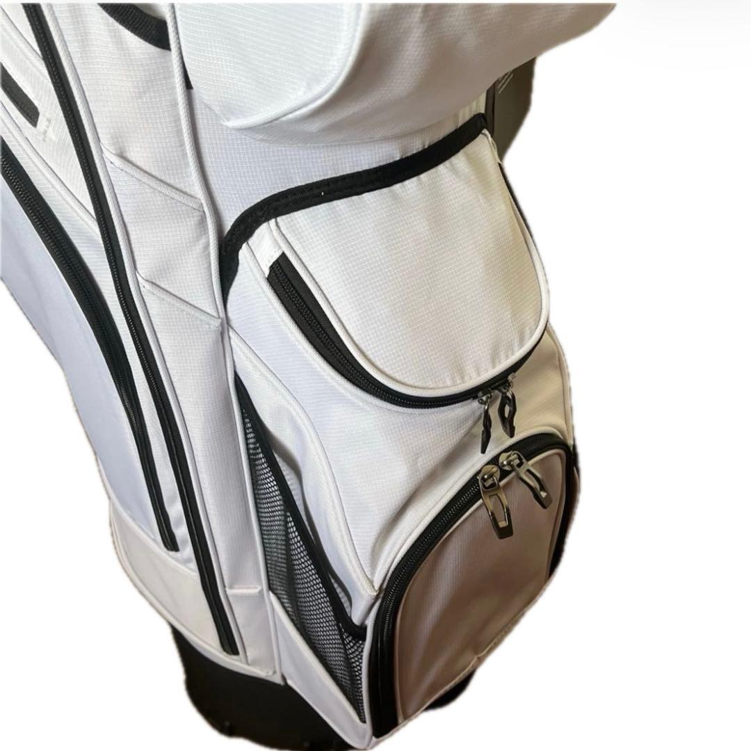 LIVSINGOLF 14分割 キャディバッグ エルゴデザイン ホワイト