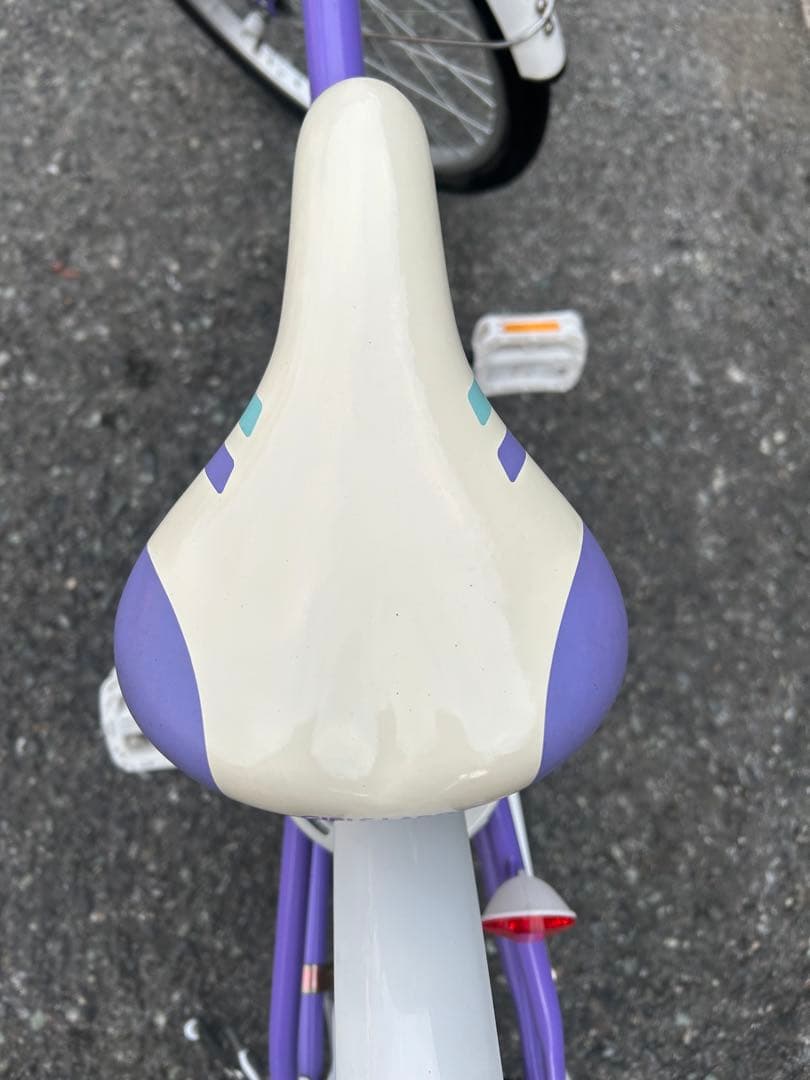 子供用自転車 パープル 前面バスケット付き24インチ