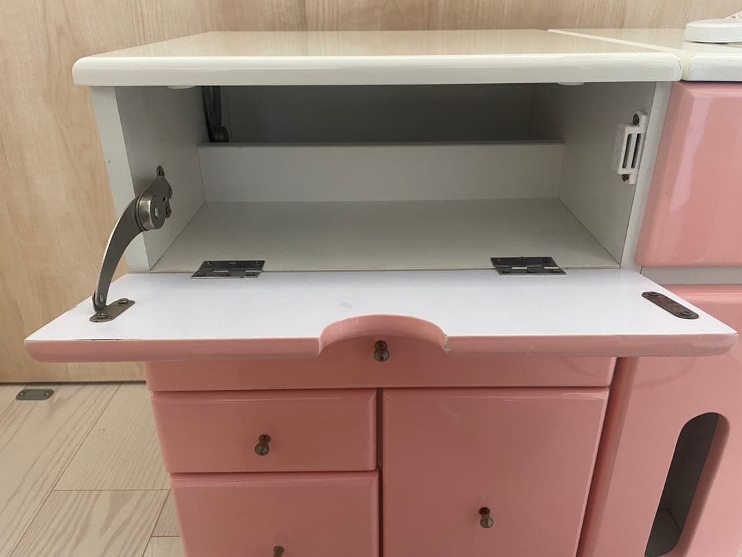 【かわいい】パステルピンク　化粧台　ドレッサー　タンス