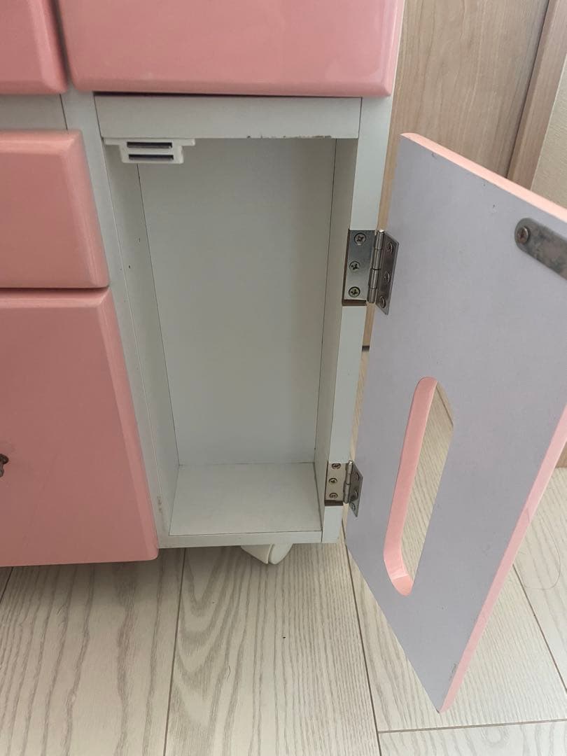 【かわいい】パステルピンク　化粧台　ドレッサー　タンス