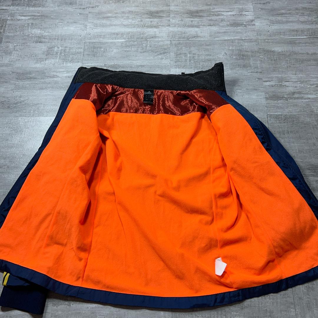 adidas 防寒 裏地 ウィンドブレーカー上下セット メンズ L ネイビー