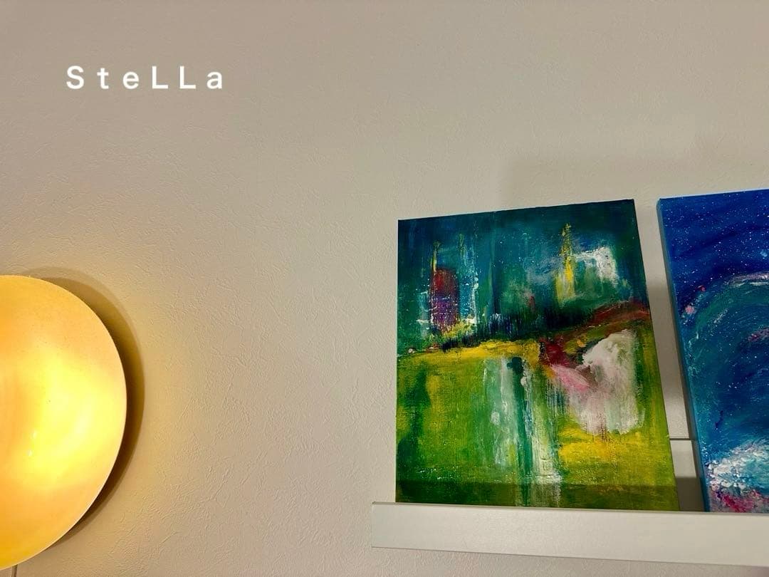 モダン　グリーン　インテリア　北欧アート　癒し　ホテルライク　絵画　現代アート