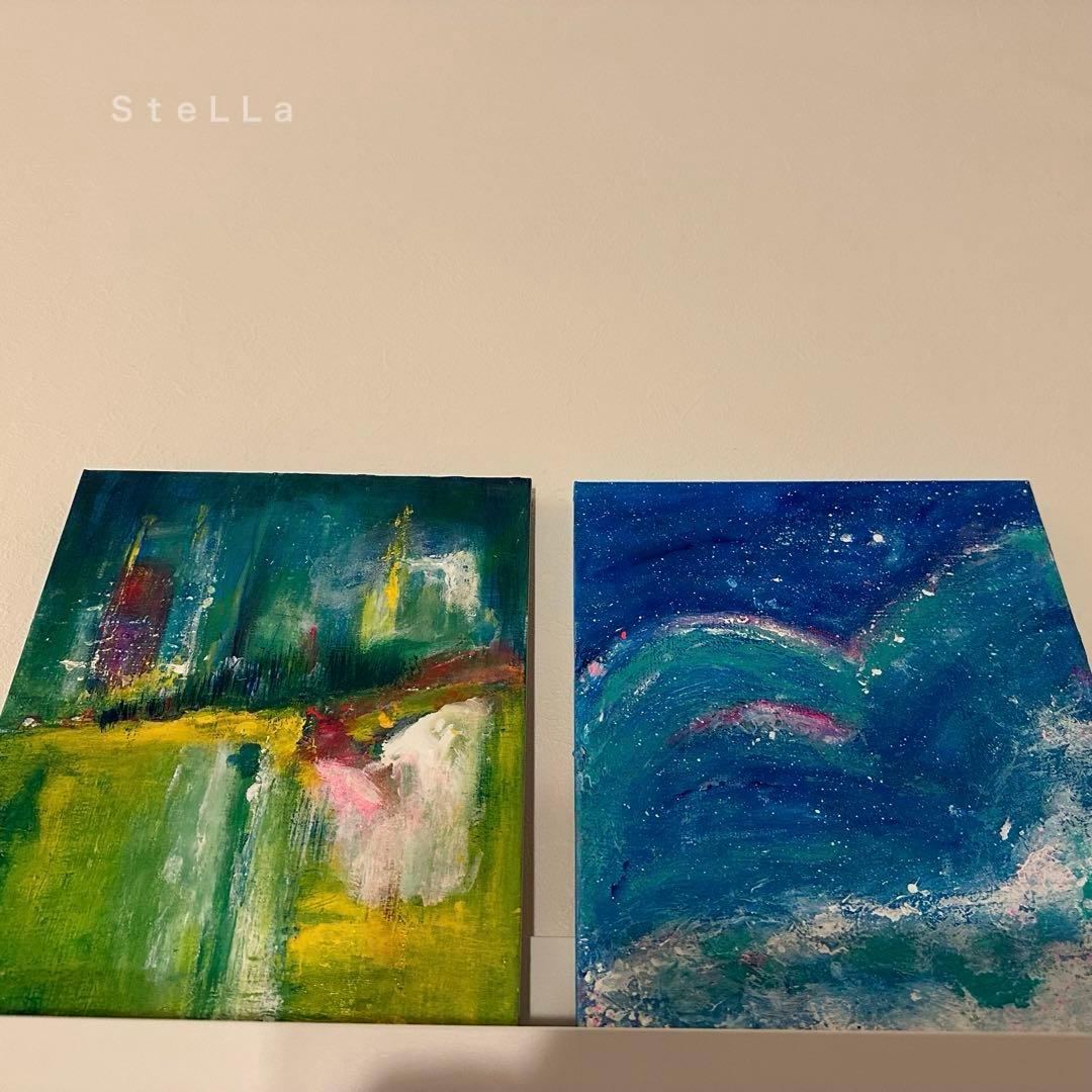 モダン　グリーン　インテリア　北欧アート　癒し　ホテルライク　絵画　現代アート