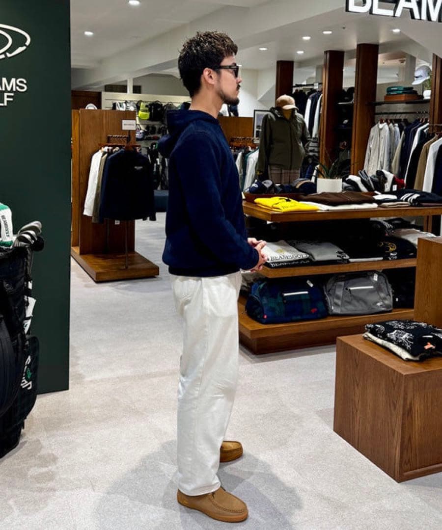 BEAMS GOLF PURPLE LABEL /パイル編み フルジップパーカー