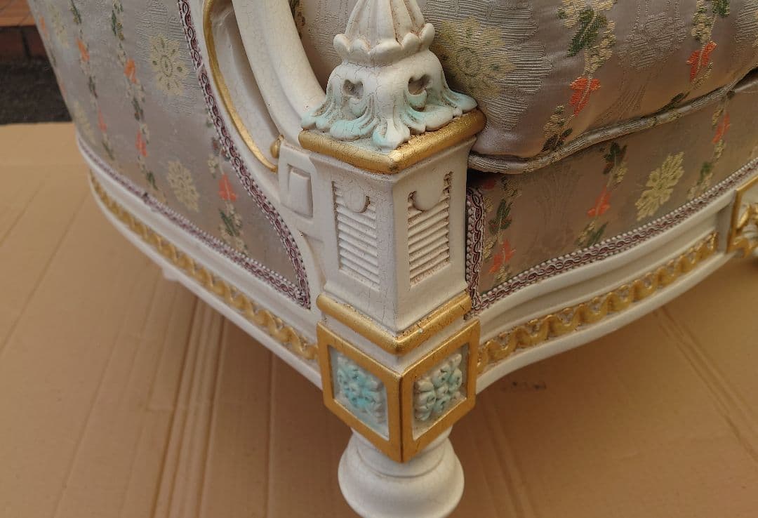 最終値下げ！最高級！美品！イタリアロココ家具【シリック】1人掛けソファ