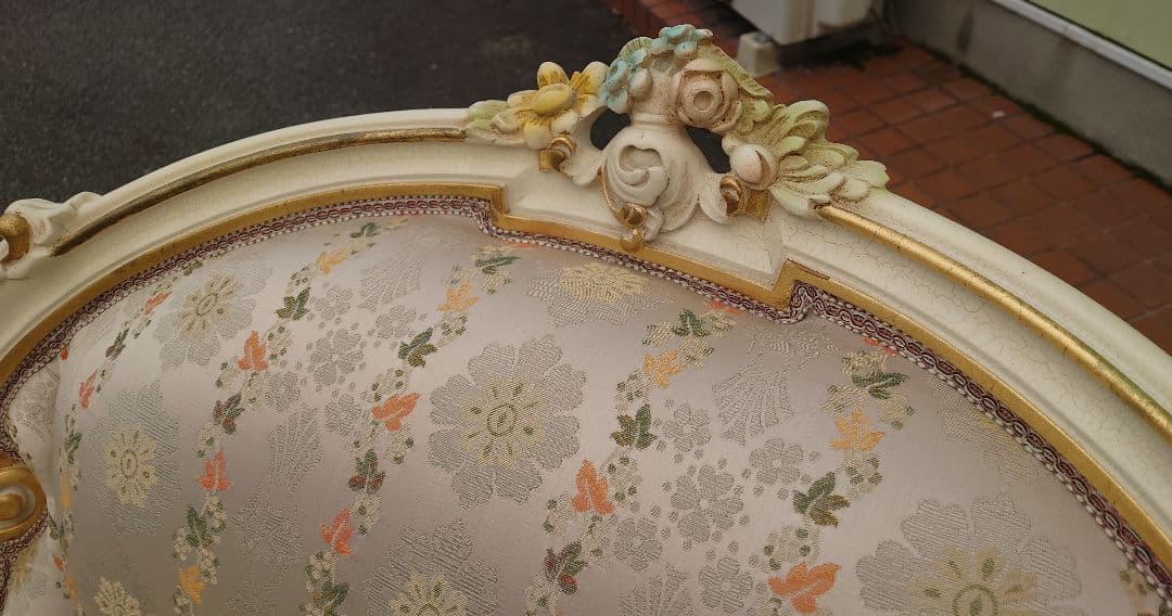 最終値下げ！最高級！美品！イタリアロココ家具【シリック】1人掛けソファ