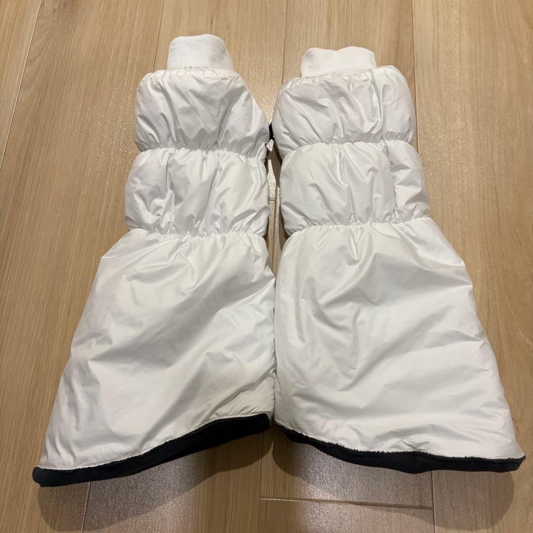 美品【アンパスィ】中綿入り レッグウォーマー ホワイト 裏地付き