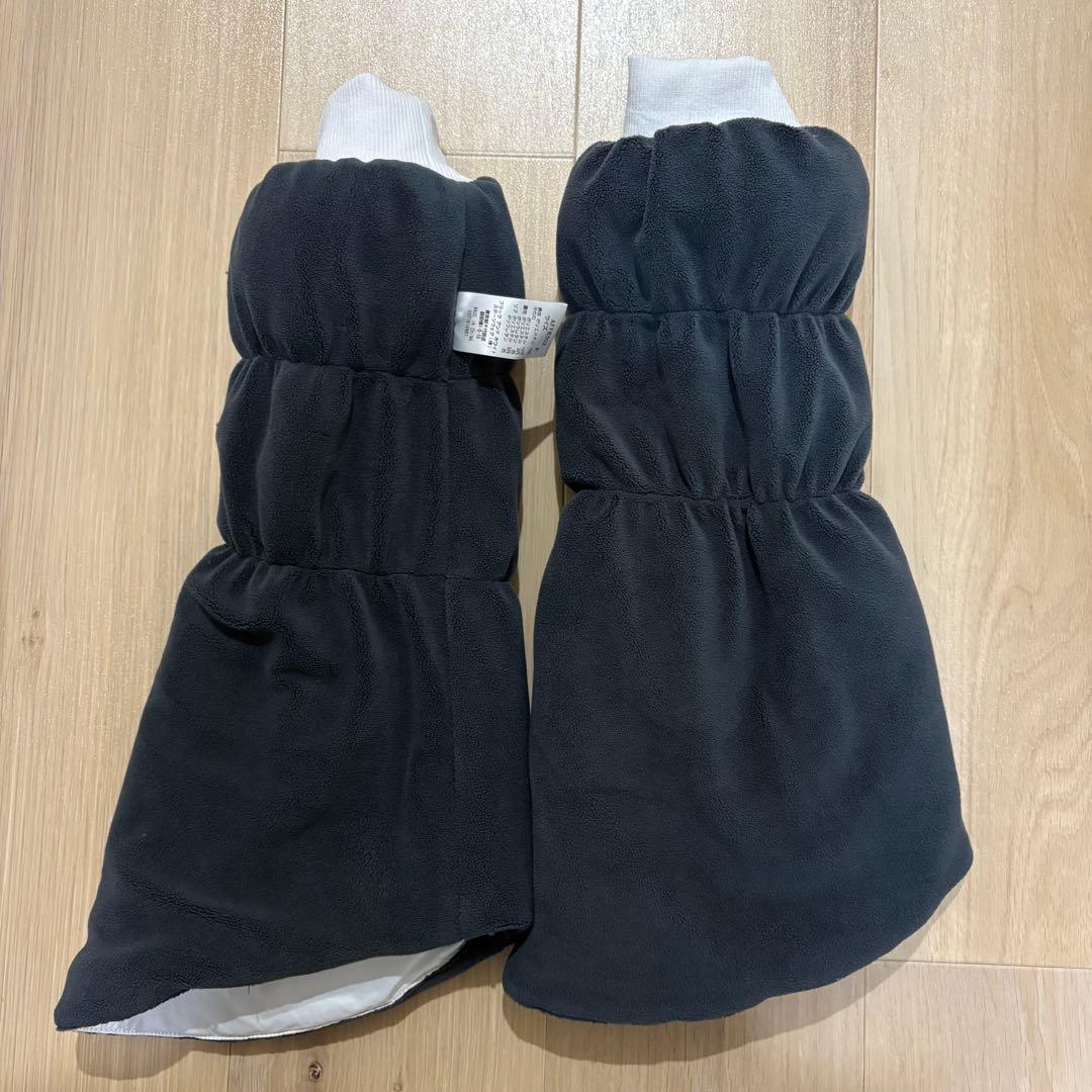 美品【アンパスィ】中綿入り レッグウォーマー ホワイト 裏地付き