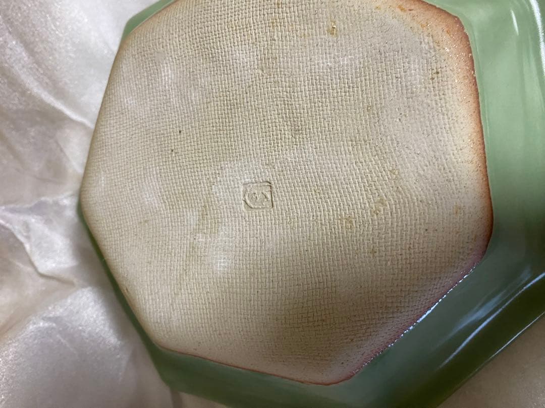 M*E様 人間国宝　中島宏　作　一点物　青磁　陶器　磁器　旧家蔵出　皿　額皿　鉢