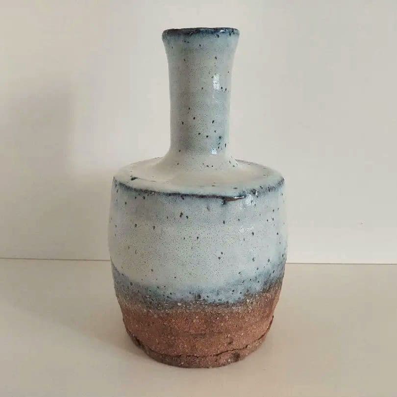 萩焼　花入れ　花瓶　宇田川聖谷作　木箱付き