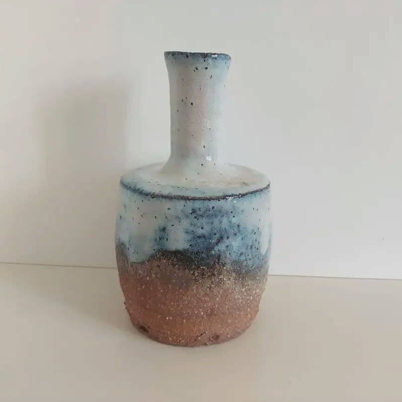 萩焼　花入れ　花瓶　宇田川聖谷作　木箱付き