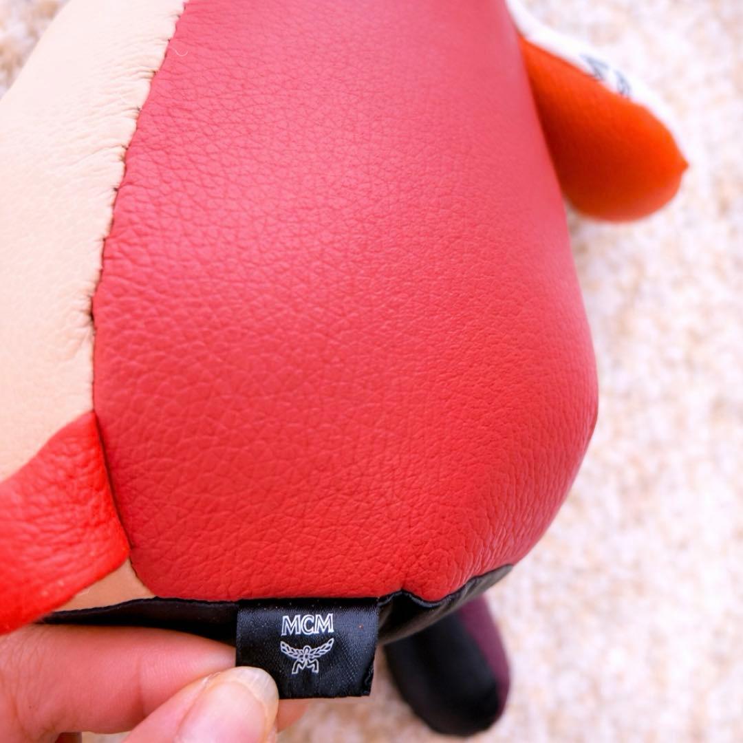 【希少】エムシーエム（MCM）　ヴィセトス ロゴ　ネズミ　ぬいぐるみ　レザー