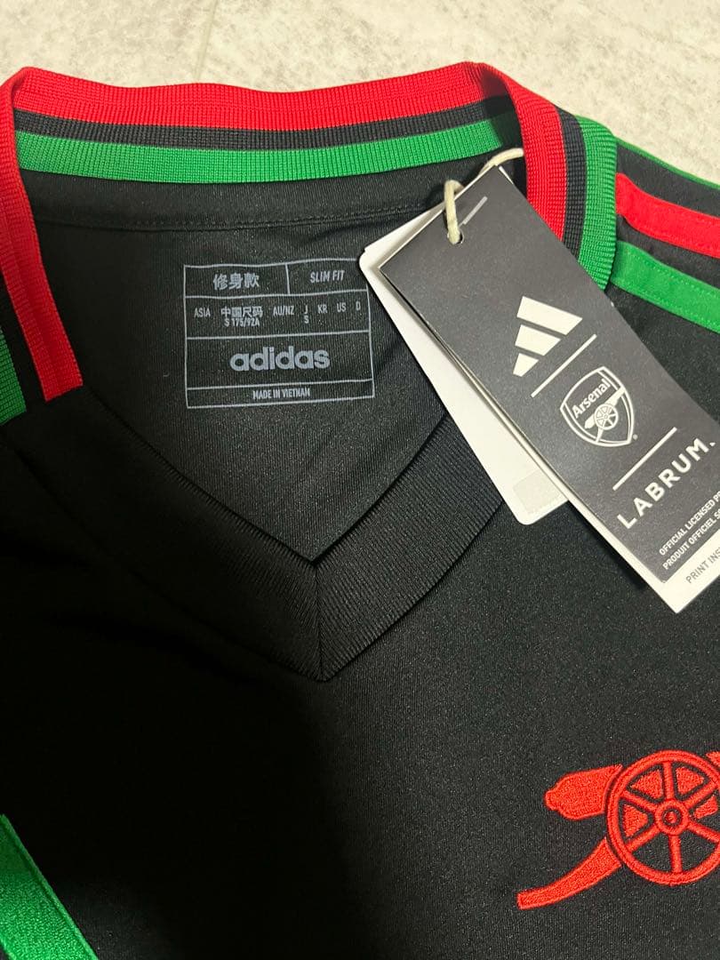 アーセナル サッカーシャツ 黒/緑/赤　adidas