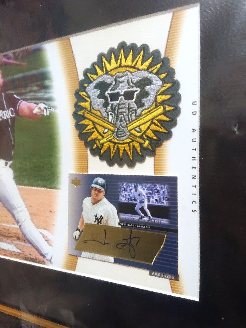 ◇未開封◇JASON GIAMBI フレーム入り直筆サイン 記念パッチカード