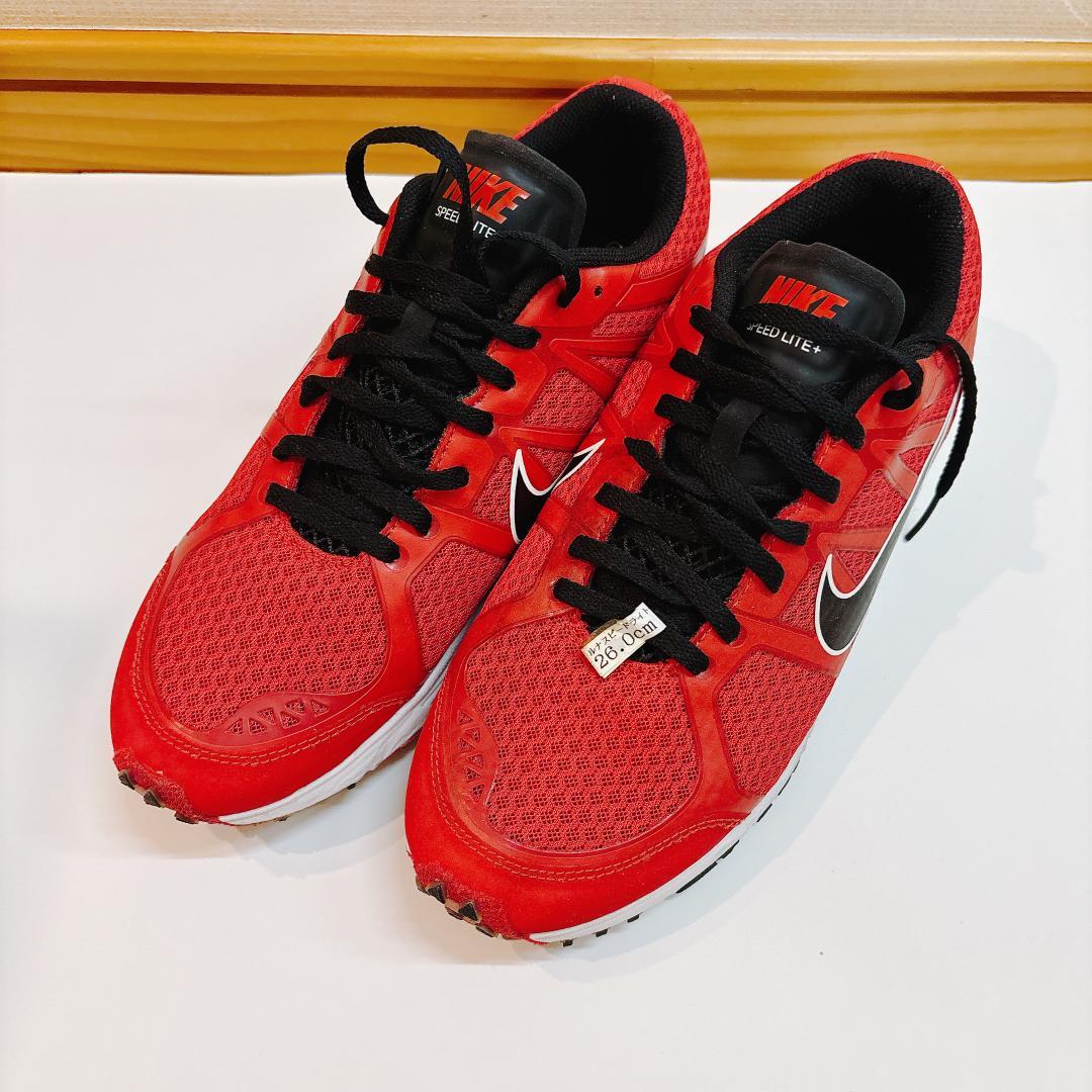 ナイキ LUNARSPEED LITE + ランニングシューズ 赤 26.0cm