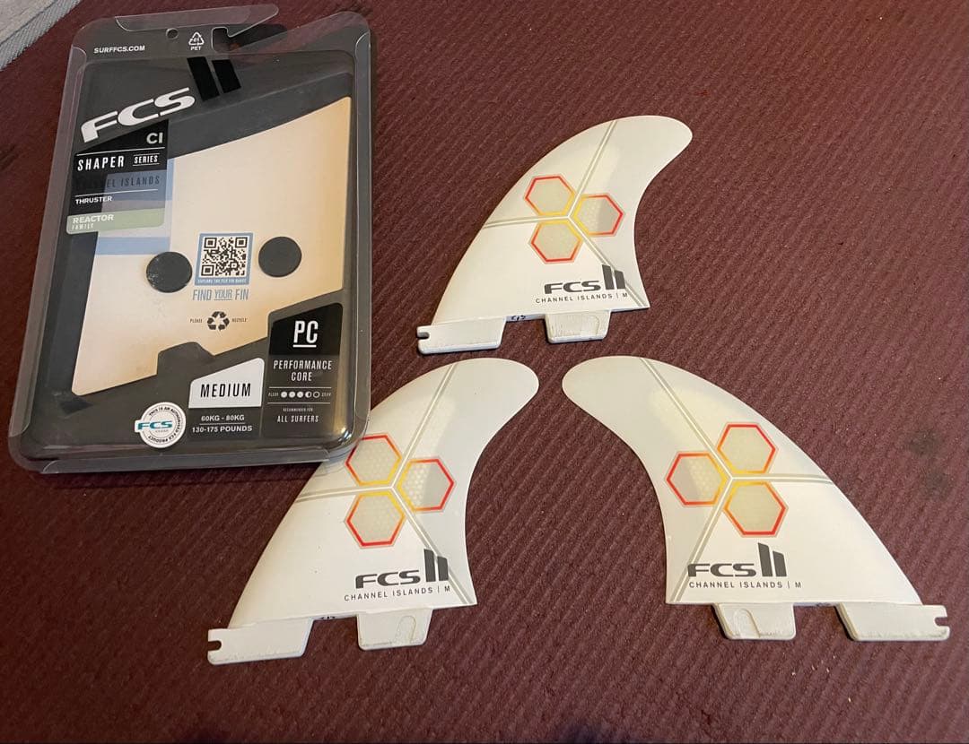 美品！FCS2！チャンネルアイランド アップライトフィン！Ｍ