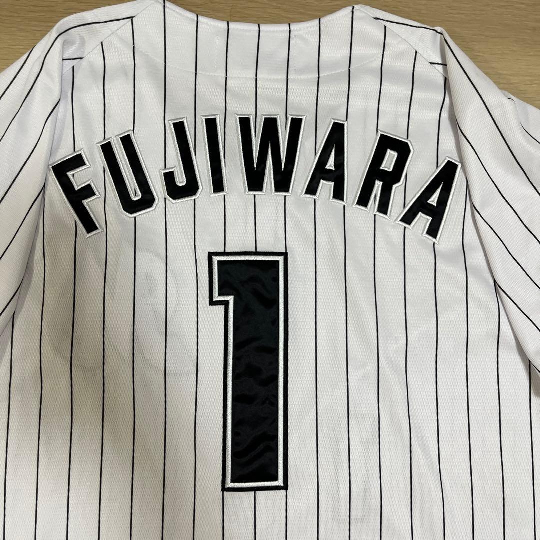 千葉ロッテマリーンズ　藤原　ホームユニフォーム刺繍ユニフォーム