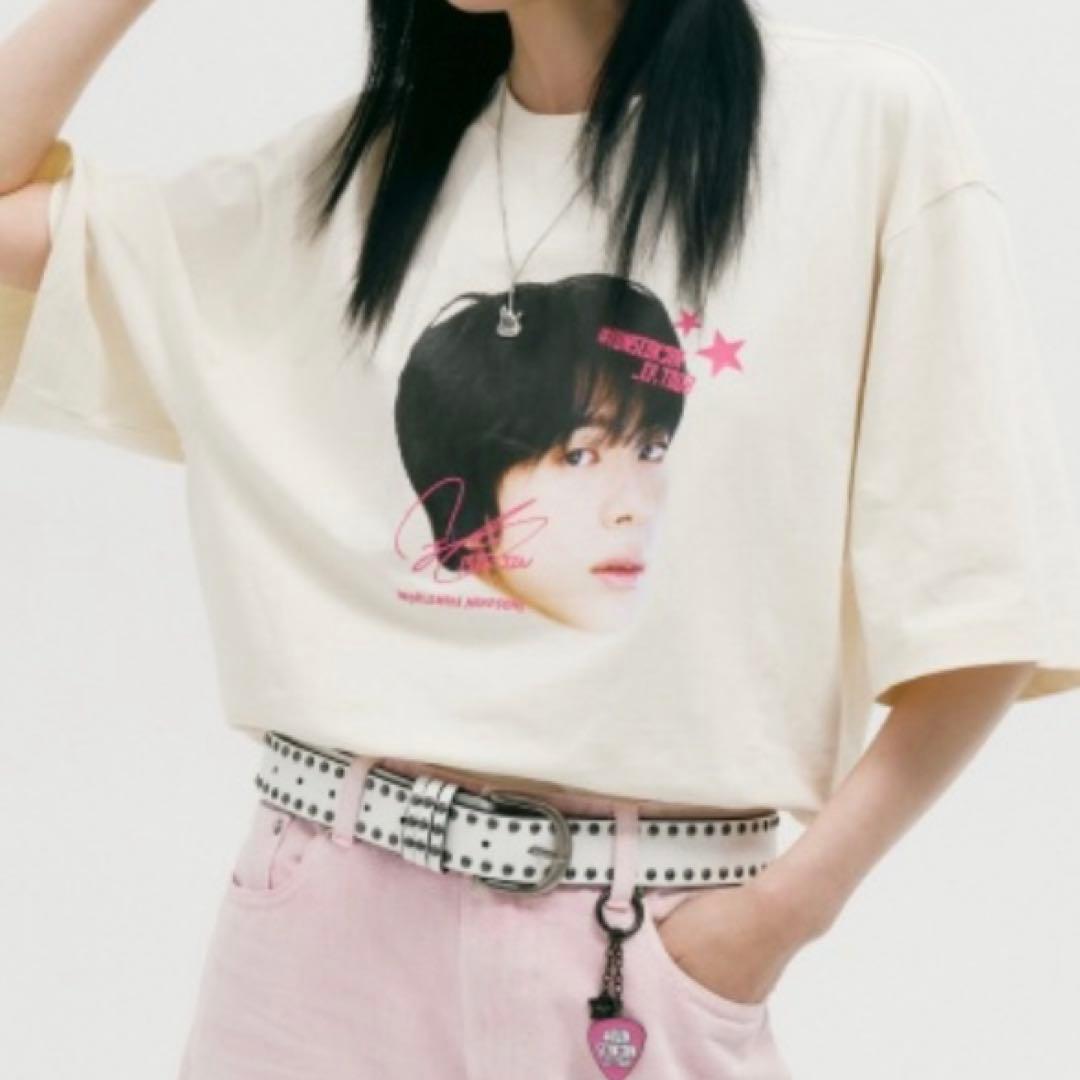 【JIN】公式　顔TシャツS/S T-Shirt (Beige) Mサイズ
