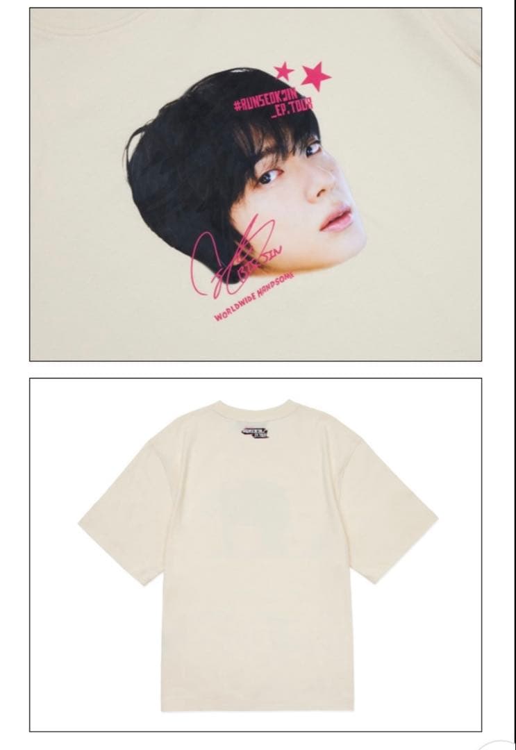 【JIN】公式　顔TシャツS/S T-Shirt (Beige) Mサイズ