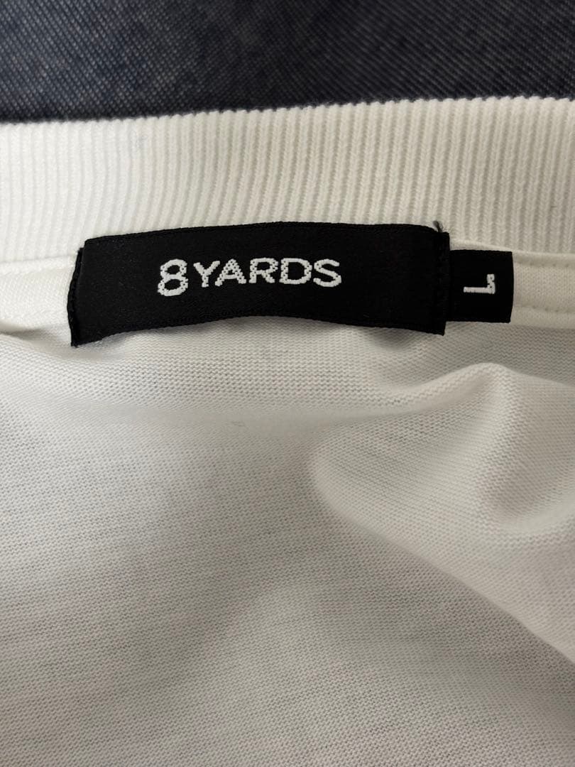 8YARDS ホワイト Tシャツ Lサイズ　ハチヤーズ