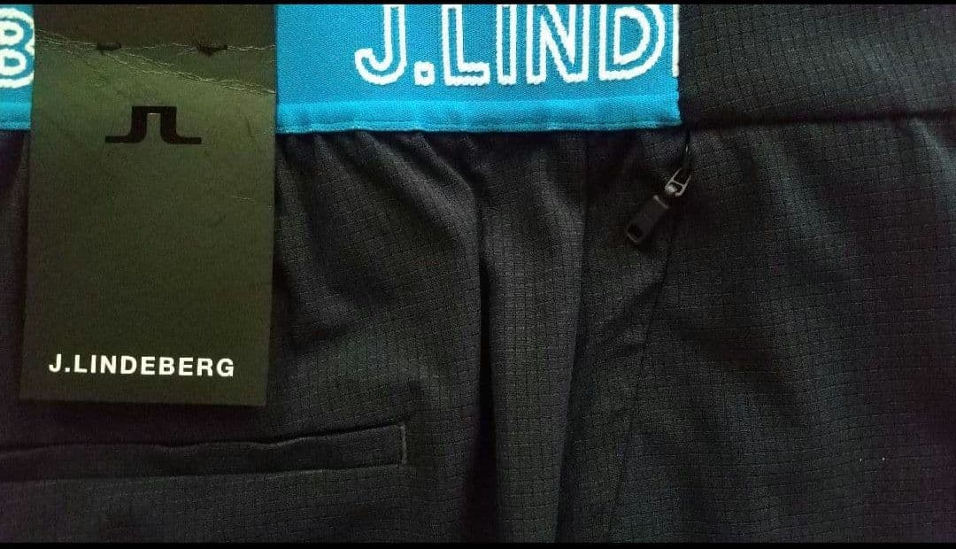 J.LINDEBERG レディース ゴルフウェア ウエストロゴパンツ ブラック