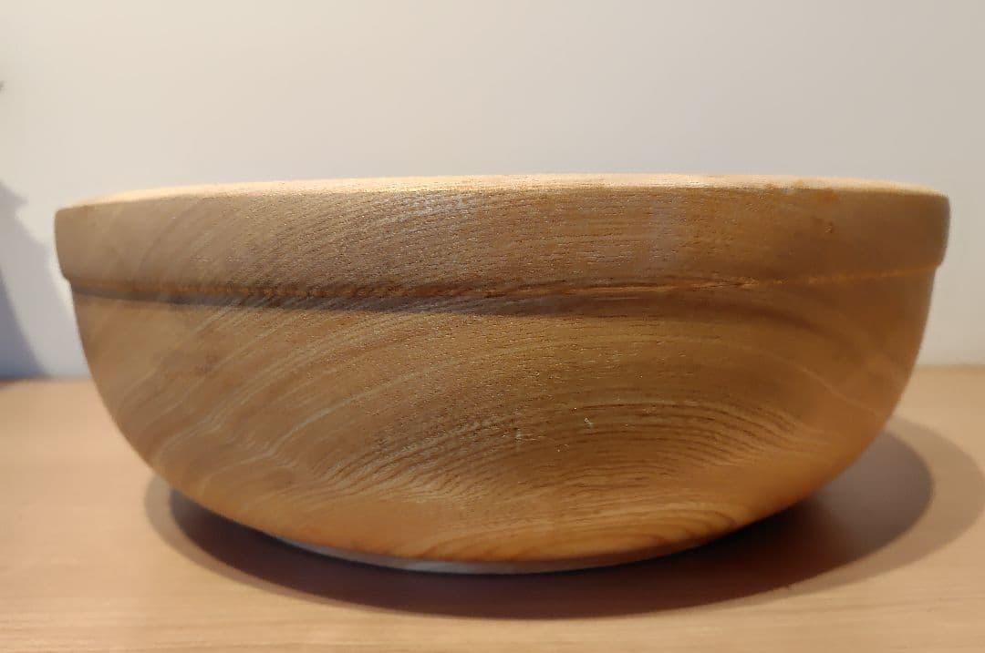 信州 木曽産天然木 くり抜きこね鉢 直径33.5cm