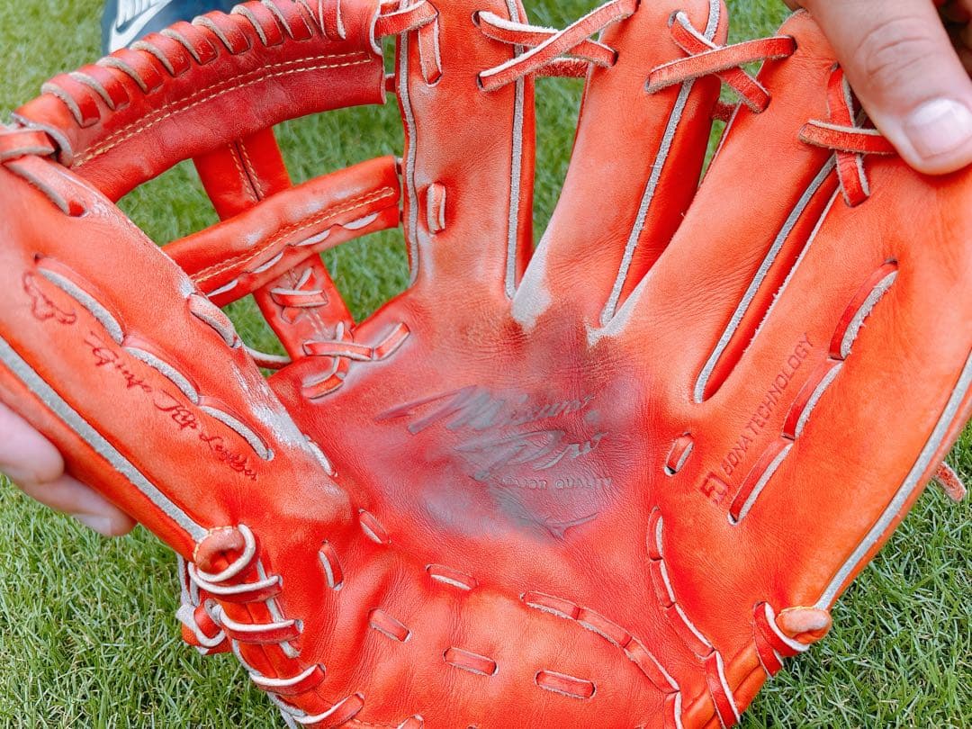 Mizuno Pro ミズプロ 野球用グローブ 硬式用 オレンジ