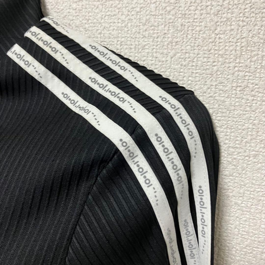 adidas アディダス リブ ジャケット スカートセット S ブラック