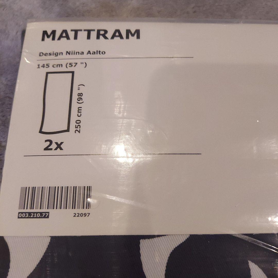 【新品】レア　IKEA MATTRAM ネコ柄　ハトメカーテン