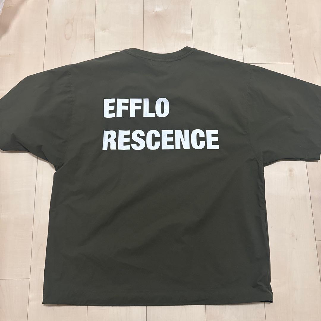 完売品　EFFLORESCENCE ナイロン半袖シャツ　カーキ　 サイズ　M