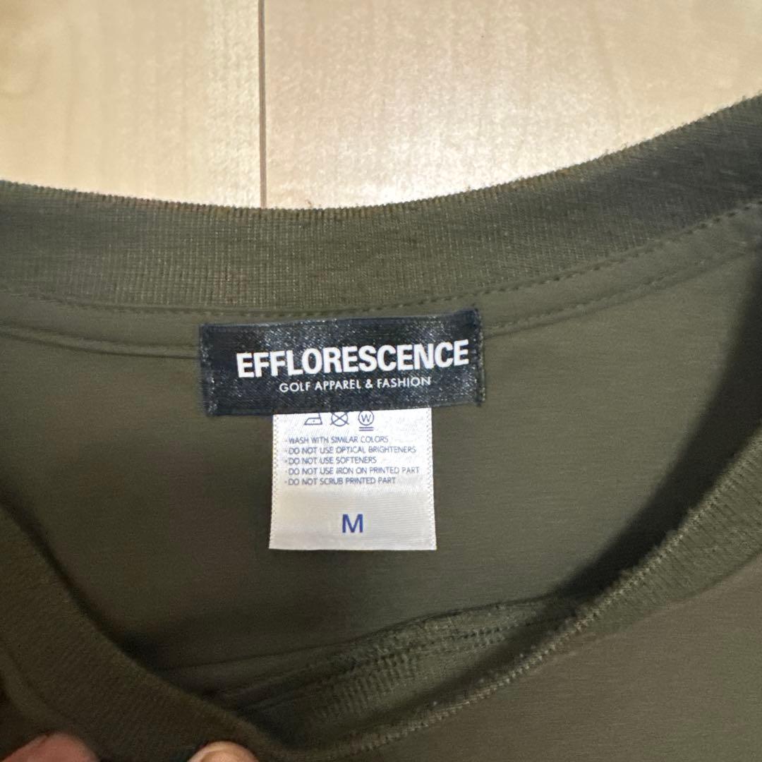 完売品　EFFLORESCENCE ナイロン半袖シャツ　カーキ　 サイズ　M