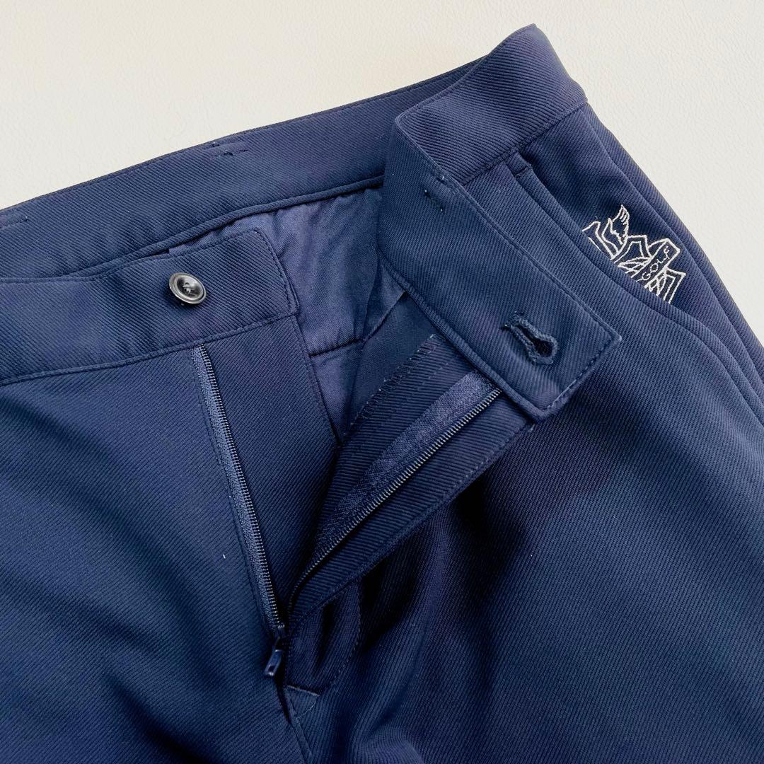 6491【美品】ビームスゴルフ　ロングパンツ　パープルレーベル　ネイビー