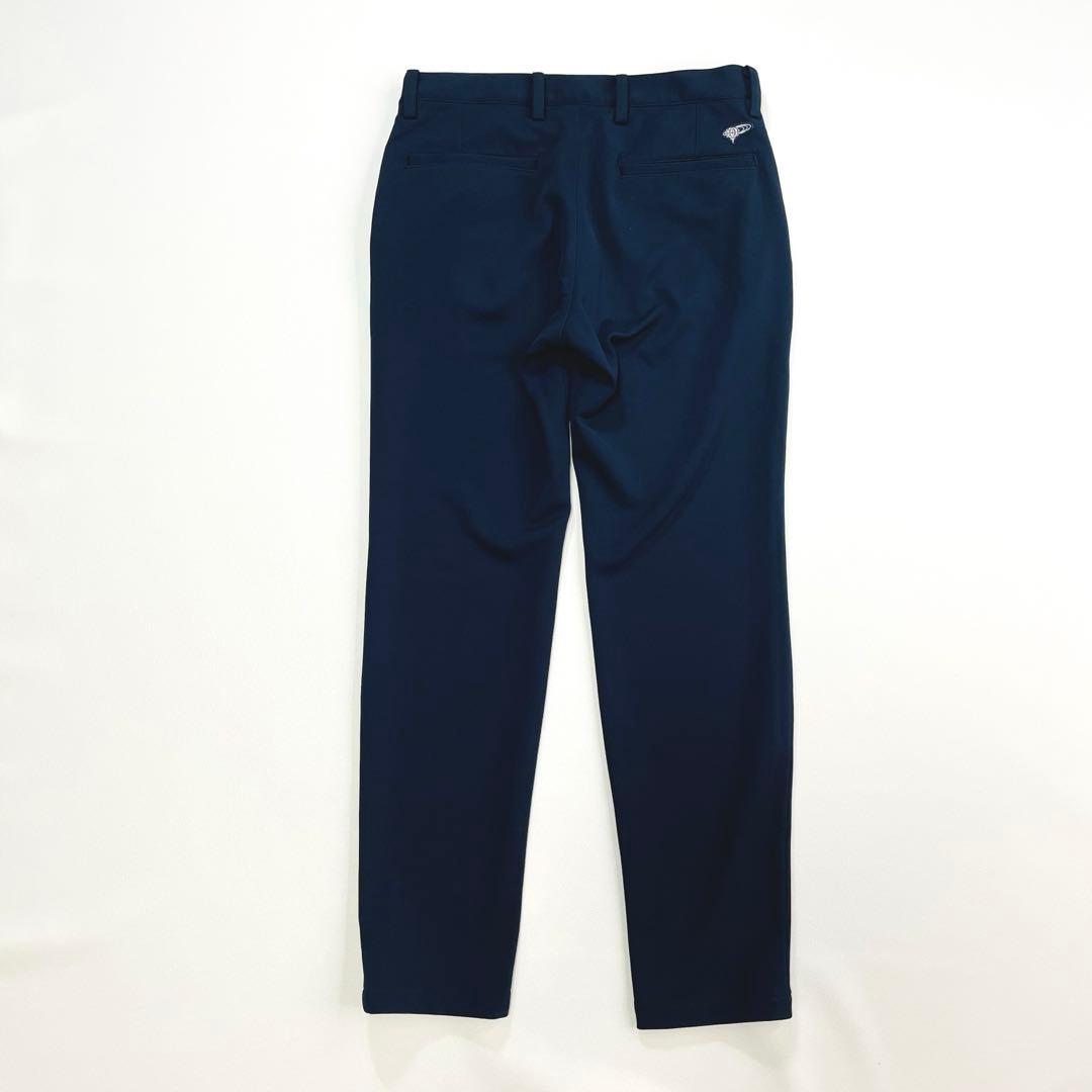 6491【美品】ビームスゴルフ　ロングパンツ　パープルレーベル　ネイビー