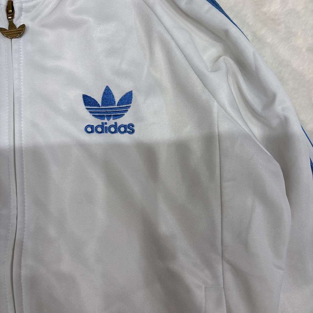 adidas ジャージ上下セット S ホワイト トラックジャケット、パンツセット