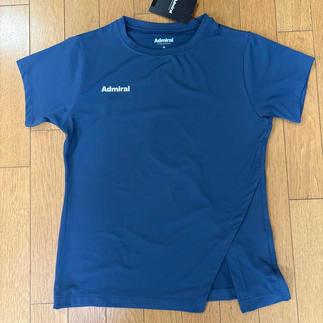 新作 新品 タグ付き Admiralテニスウエア Tシャツ 紺 M