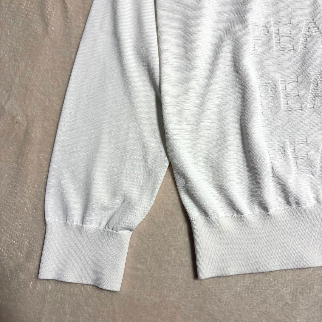 PEARLY GATES 地柄ロゴ クルーネックニットプルオーバー 7薄手ニット