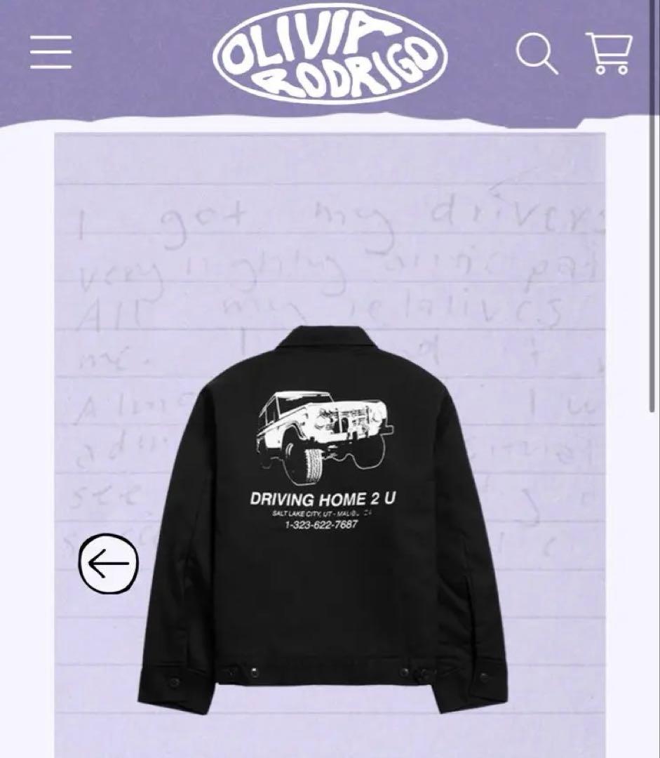 ミュージシャン Olivia Rodrigo sour work jacket in black
