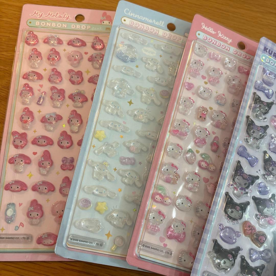 【国内正規品】ボンボンドロップシール & mini サンリオ　5枚セット