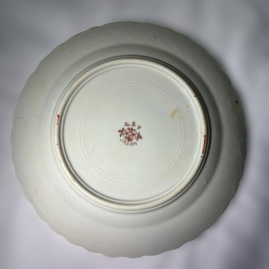 アンティーク　骨董品　日本　芸者　舞妓　皿　器　赤絵皿　時代　古道具