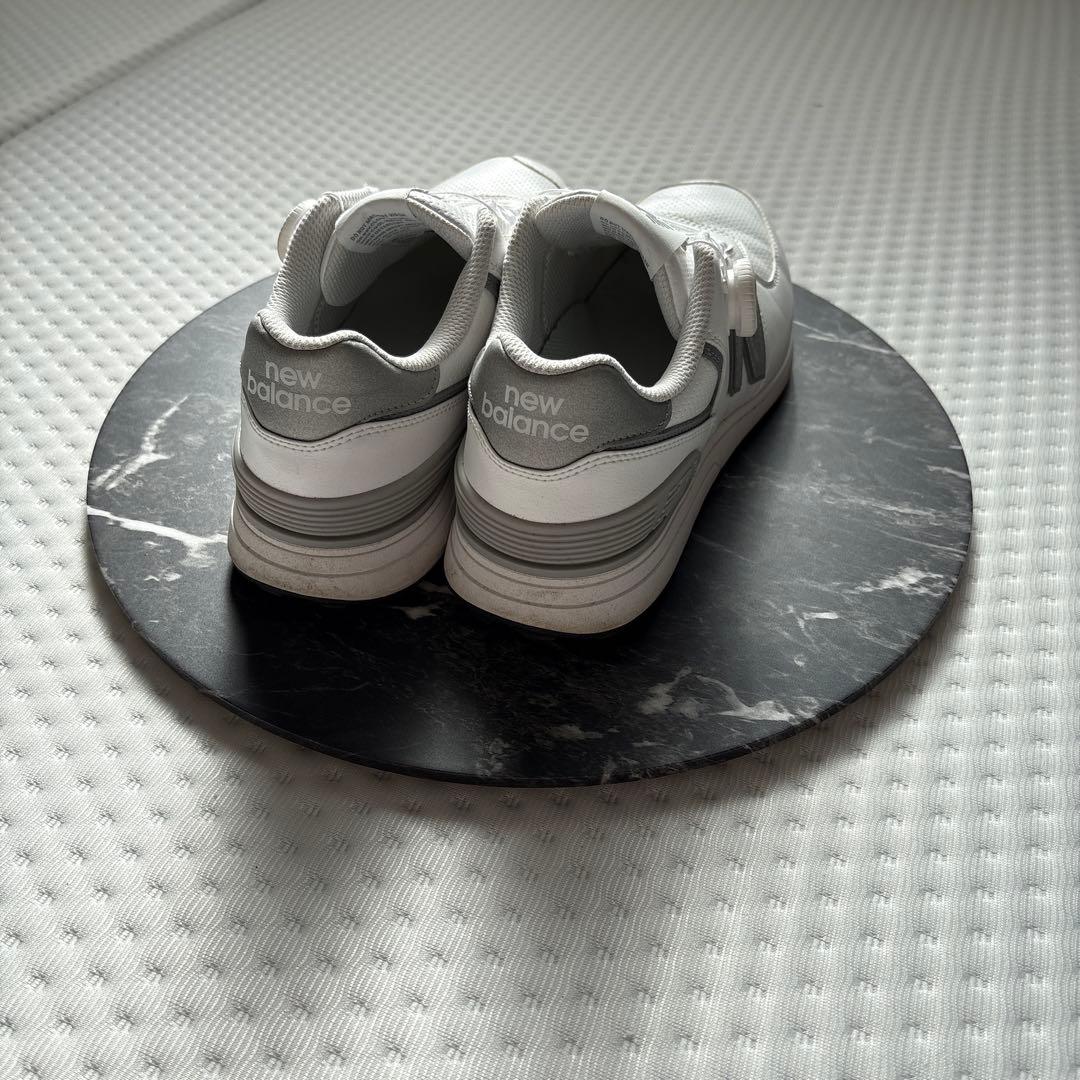 New Balance 574 ゴルフシューズ ホワイト/シルバー　27cm