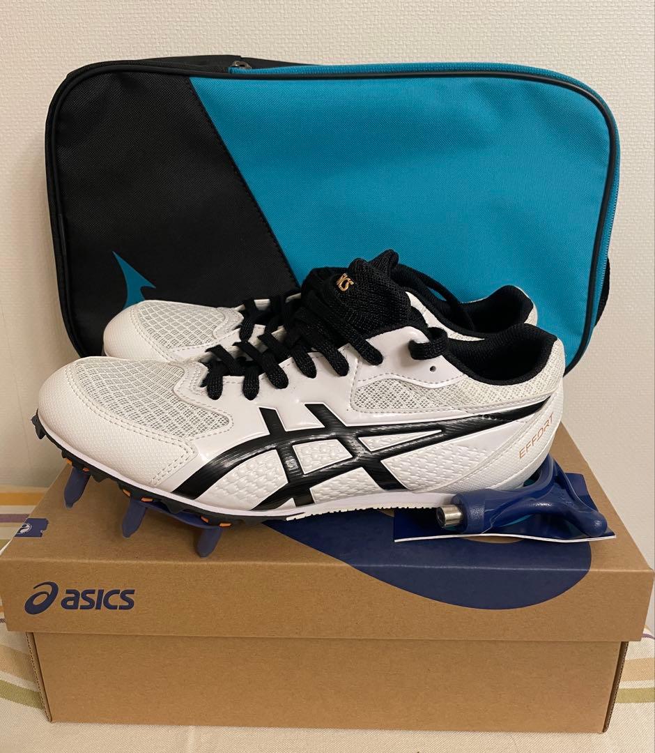 【新品未使用】asics 陸上　スパイク　シューズケース付き　25cm