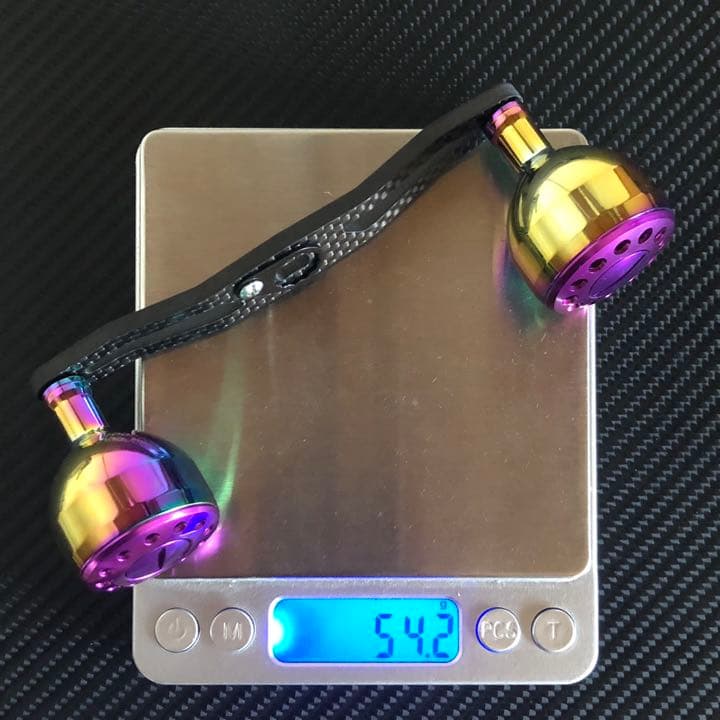 ベイトリール用カーボンハンドル パワーハンドルノブ セット オーロラ