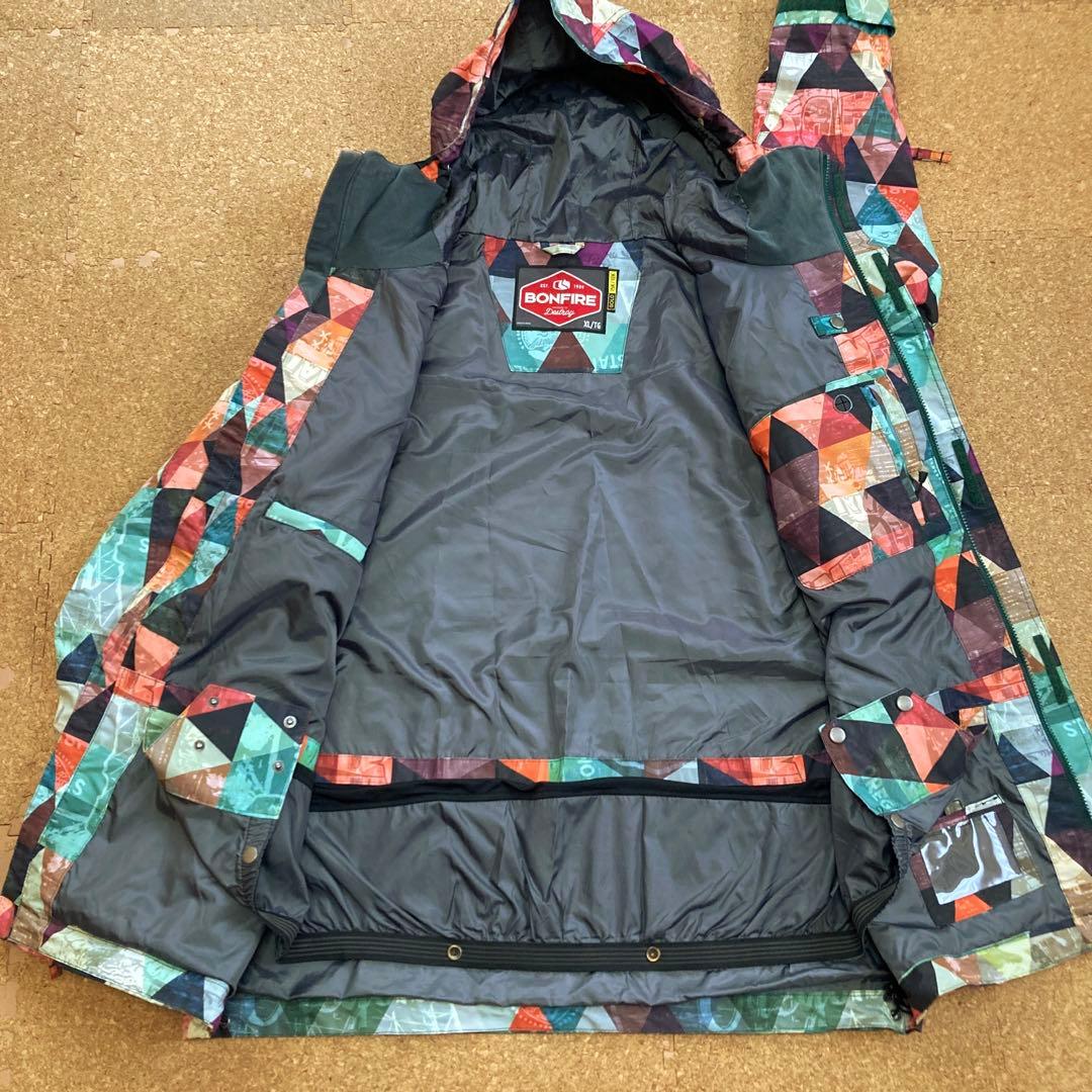 【美品】ボンファイア BONFIRE スノボジャケット スノボ XLメンズ 緑