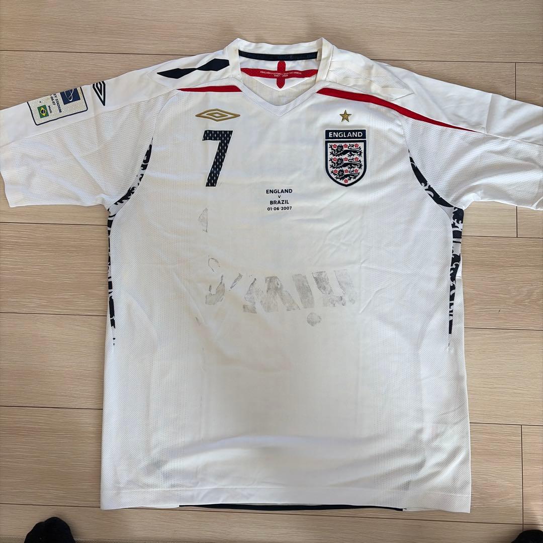 ウェア Umbro England 2007  Shirt 7 BECKHAM