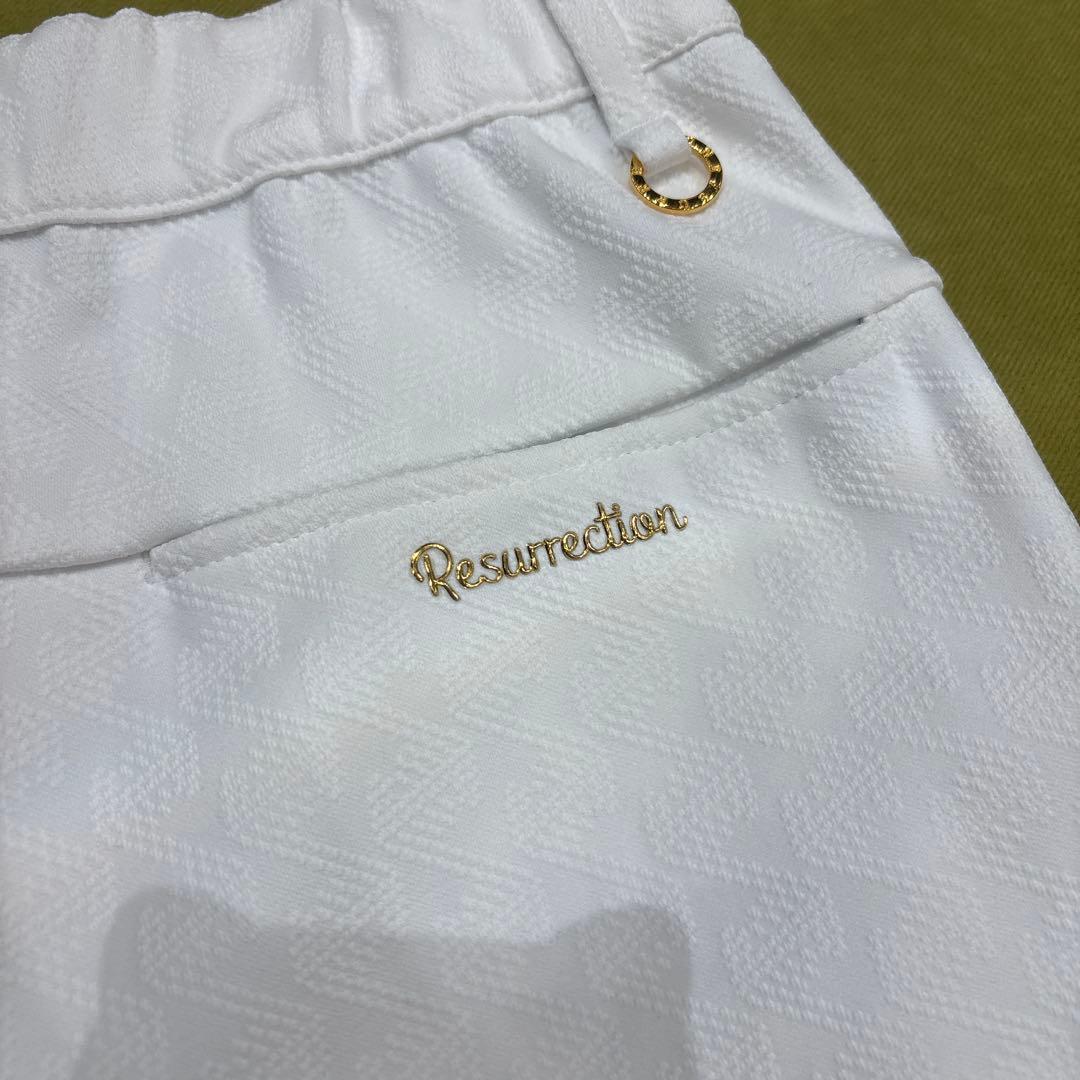 レザレクション ホワイト ゴルフパンツ Lサイズ