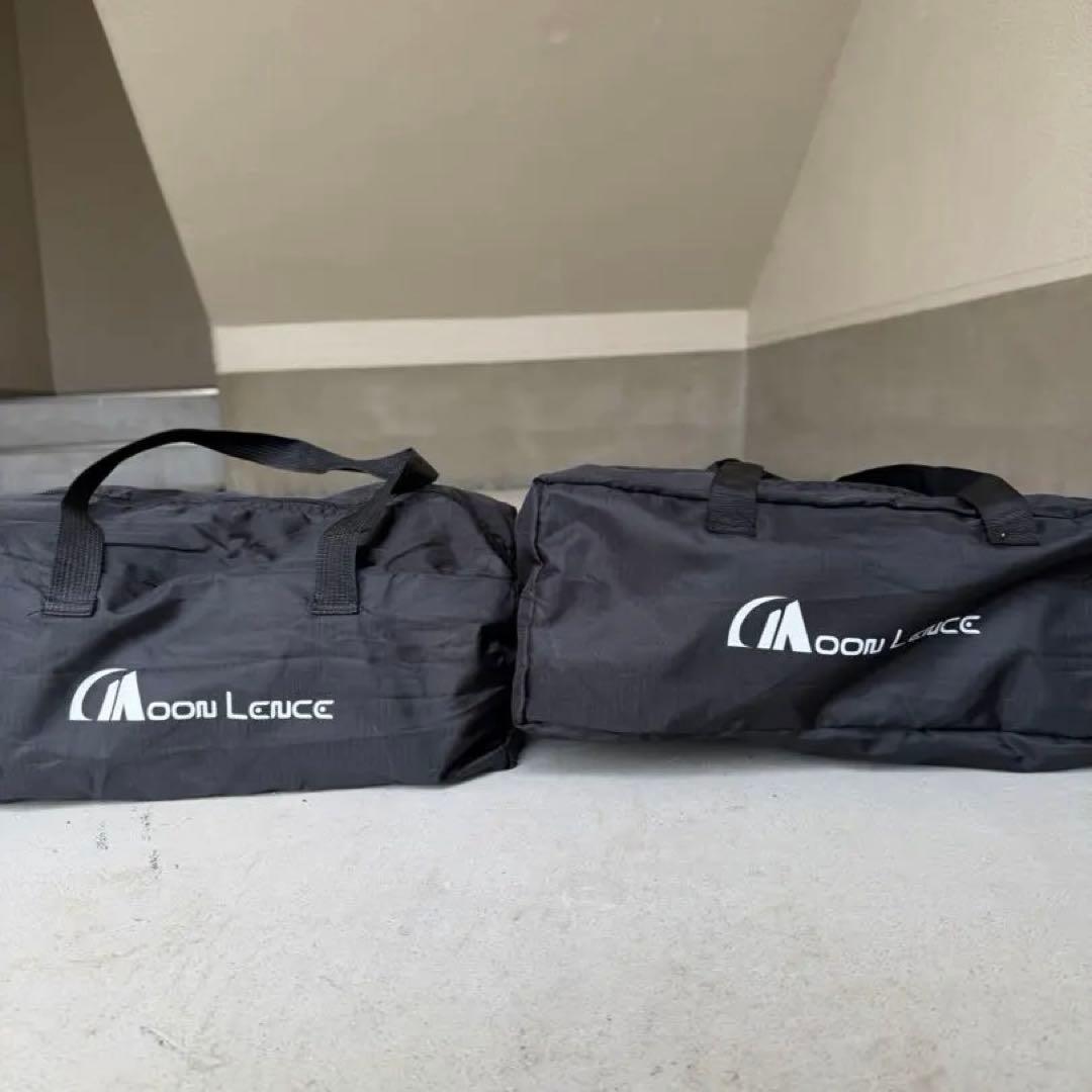 Moon Lence 折りたたみ式チェア ブラック 収納バッグ付き 2つ