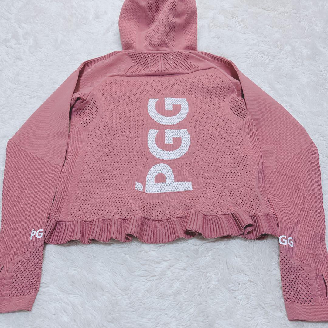 【美品】PGG フリル付きフードパーカー ピンク 可愛い！セットアップ　サイズ0