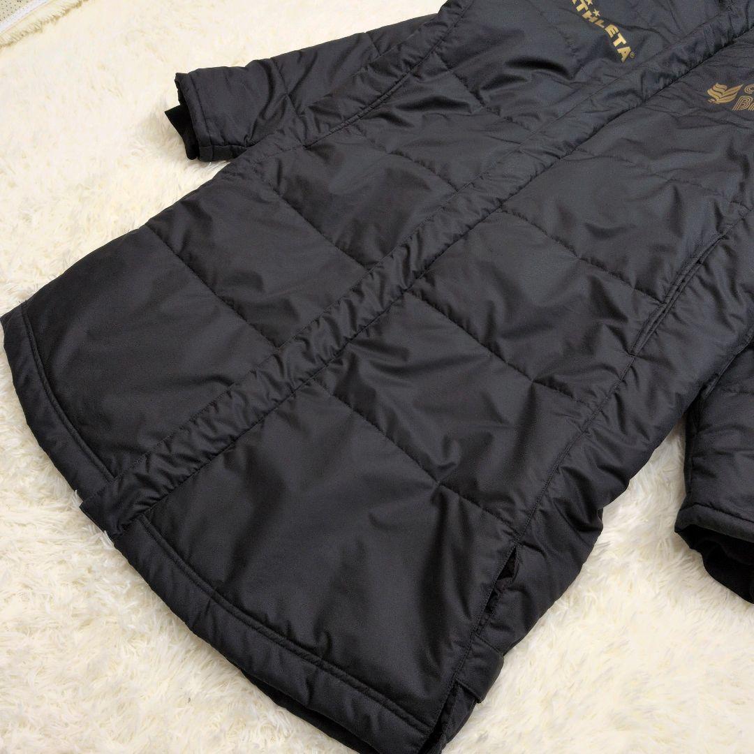 アスレタ ベンチコート ATHLETA ロングコート 黒 M