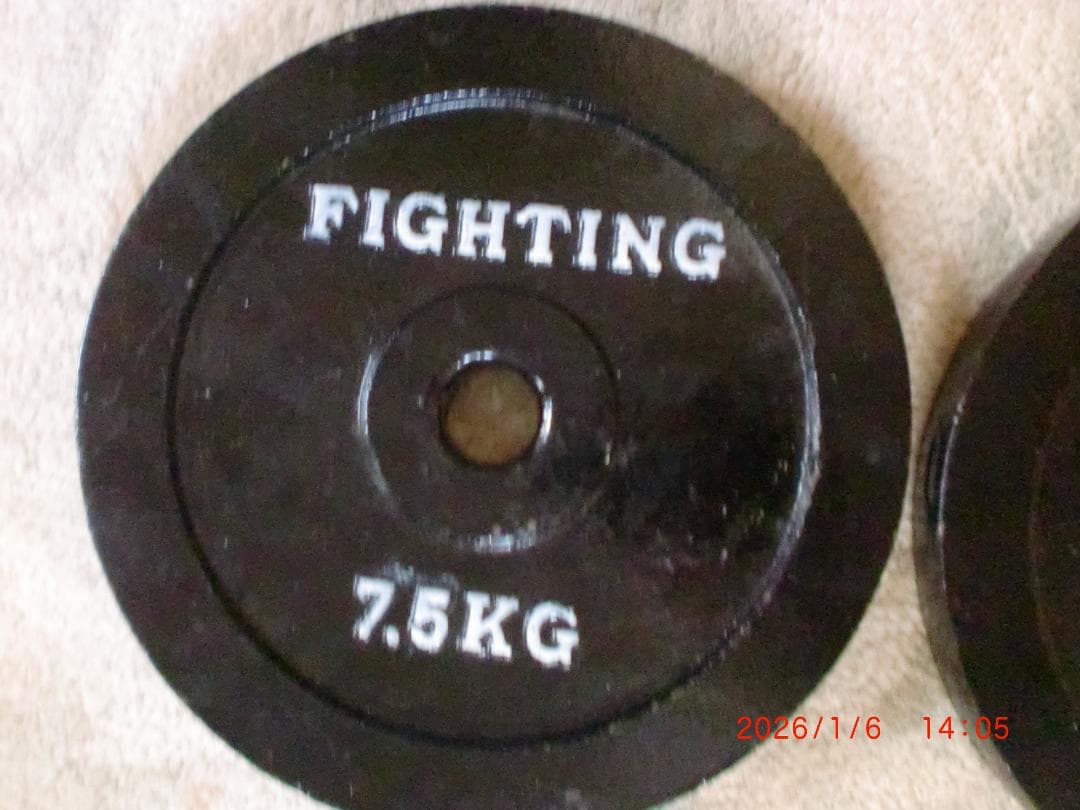 FIGHTING バーベル7.5KGx2 枚　15kg